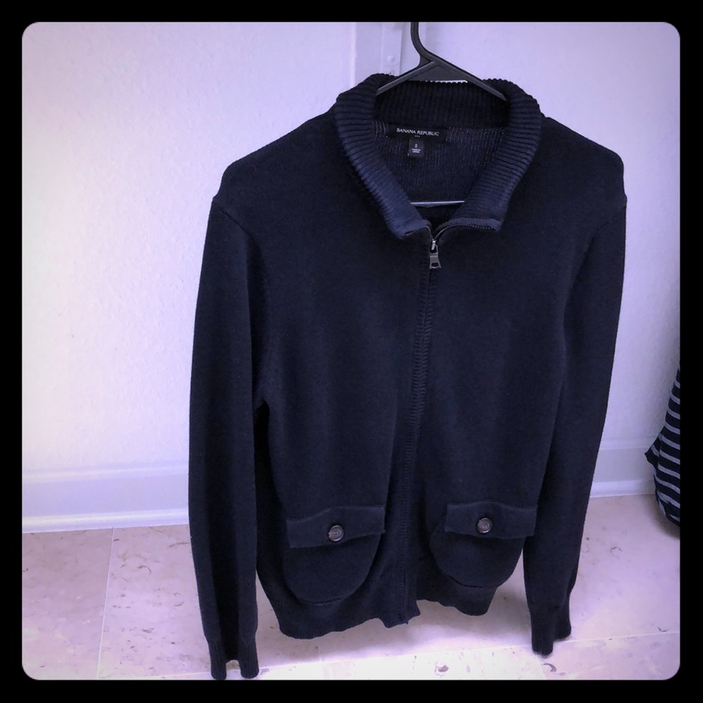 Banana Republic Navy Zip up sweater